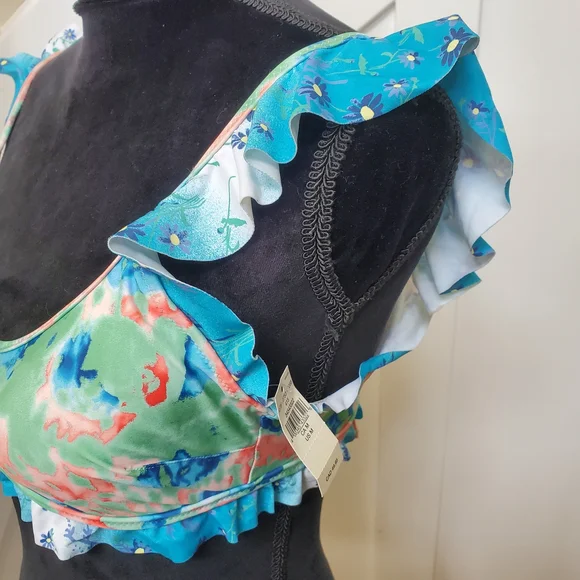 Floral Ruffle Bikini Top - Picture 3 of 5